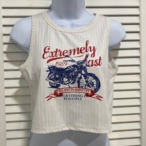 Graphic crop top tank